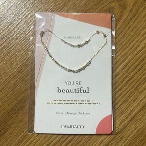 Demdaco Morse Code Necklace You are Beautiful